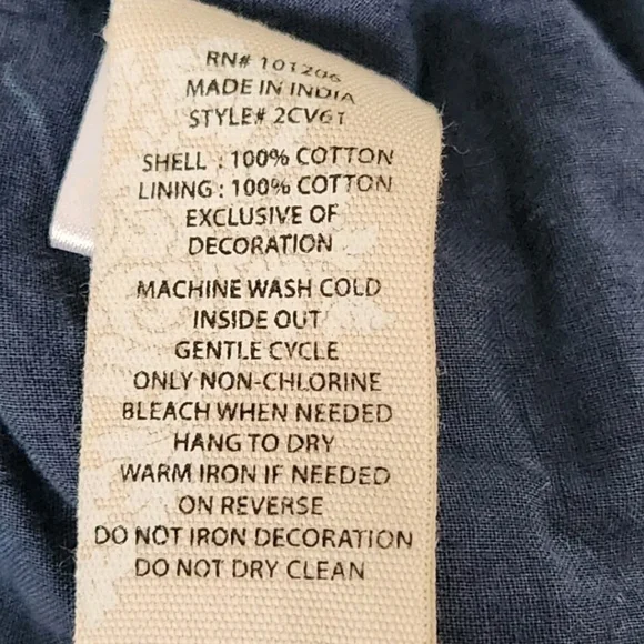 NEW Soft Surroundings Cropped Jacket Large Theodora Blue Bolero Boho Festival - Picture 7 of 7